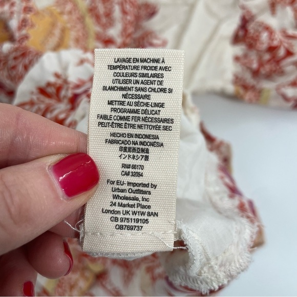 Free People Sunset Dreams Tunic Top Cream Boho Flowy Bollywood Small - Picture 10 of 12